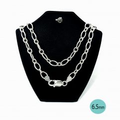 Sup Silver Mixed Marquise Chain Necklace, Unisex 925 Silver Layer Chain, Holidays Jewelry Gifts