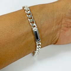 Sup Silver Cuban Chain Bracelet 5.4mm, Unisex 925 Silver Bracelet, Jewelry Holiday Gifts