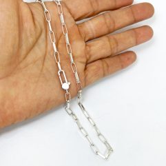 2023 Opened Rectangle Box Link Necklace, Unique Jewelry Clasp Chain, Handmade Unisex Necklace Gifts
