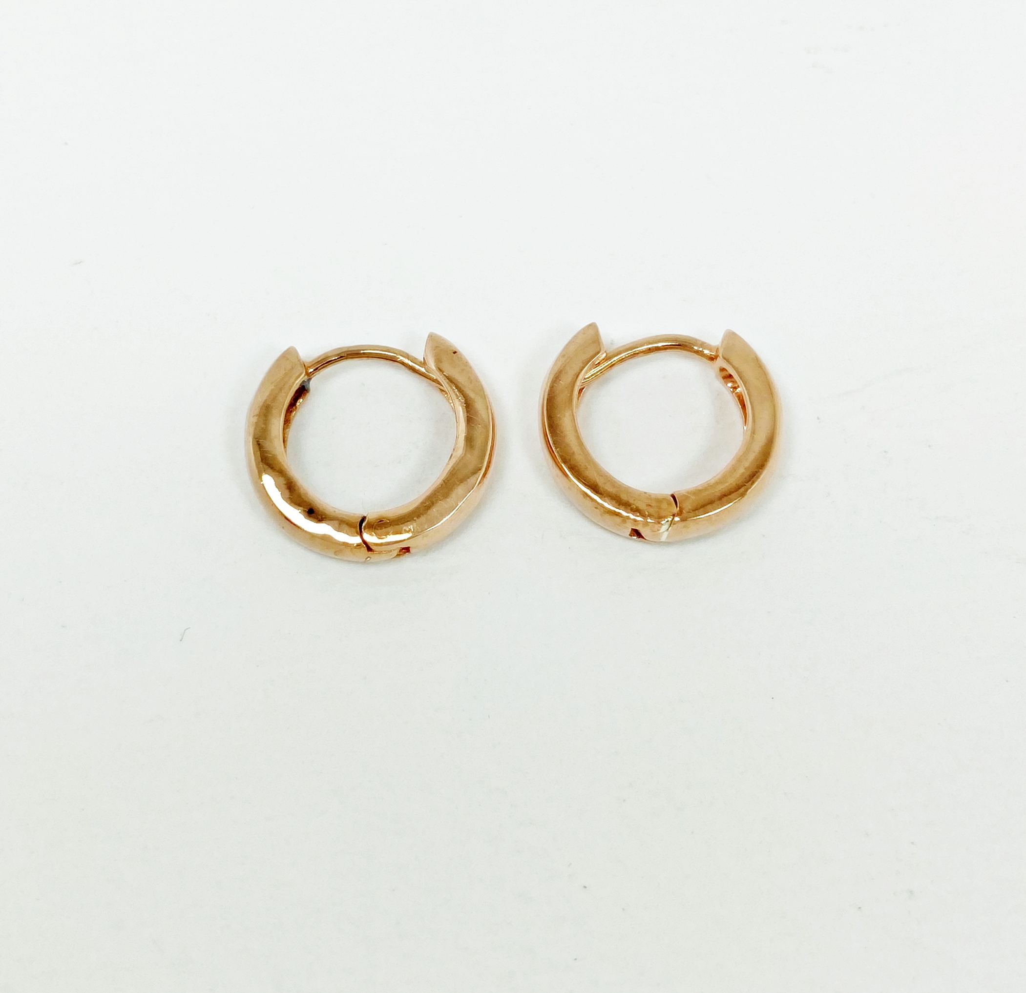 Round Huggie Earrings – 925 Sterling Silver 3mm Wide Unisex Handmade Hoops - Image 18