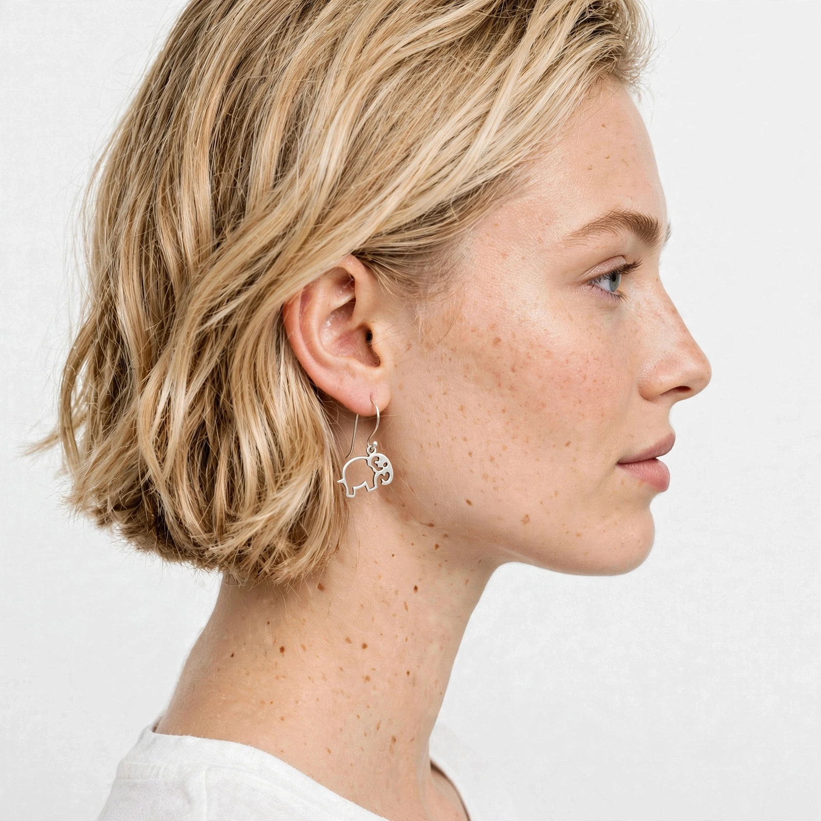925 Sterling Silver Elephant Earrings | Handmade Cutout Dangle Earrings | Sup Silver - Image 17
