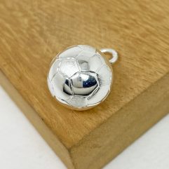 Sup Silver 3D Sound Soccer Ball Pendant 925 Sterling Silver, Handmade Sports Gifts For Men