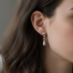 Minimalist Teardrop Earrings, 925 Sterling Silver 2 Styles Handmade Jewelry Gifts Ideas