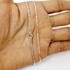 Sup Silver Minimalist Long Box Chain Necklace , 925 Sterling Silver Handmade Jewelry Gifts