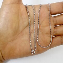 Oxidized 925 Sterling Silver Round Cable Chain Necklace, Handmade Minimalist Jewelry for Her | Sup Silver