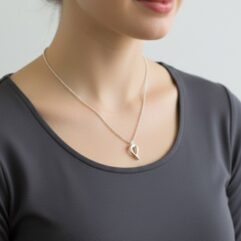 Sup Silver Handmade Sterling Silver Open Leaf Pendant Necklace - Minimalist Ball Chain Jewelry Gift for Her