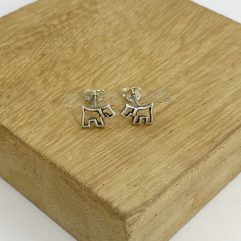 925 sterling silver scottish terrier dog stud earrings on wooden display block sup silver