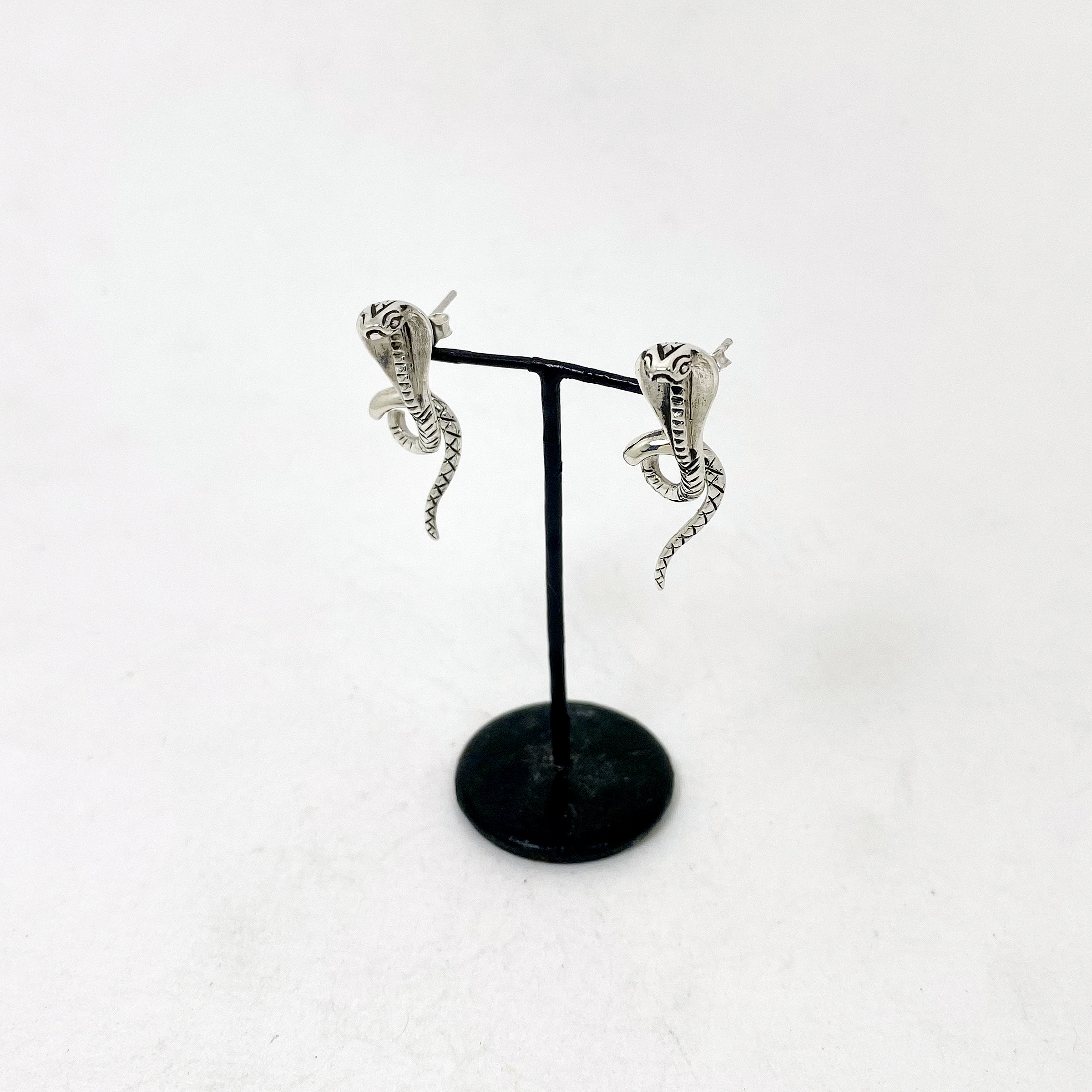 King Cobra Earring Jackets | 925 Sterling Silver Handmade Snake Earrings | Sup Silver - Image 9