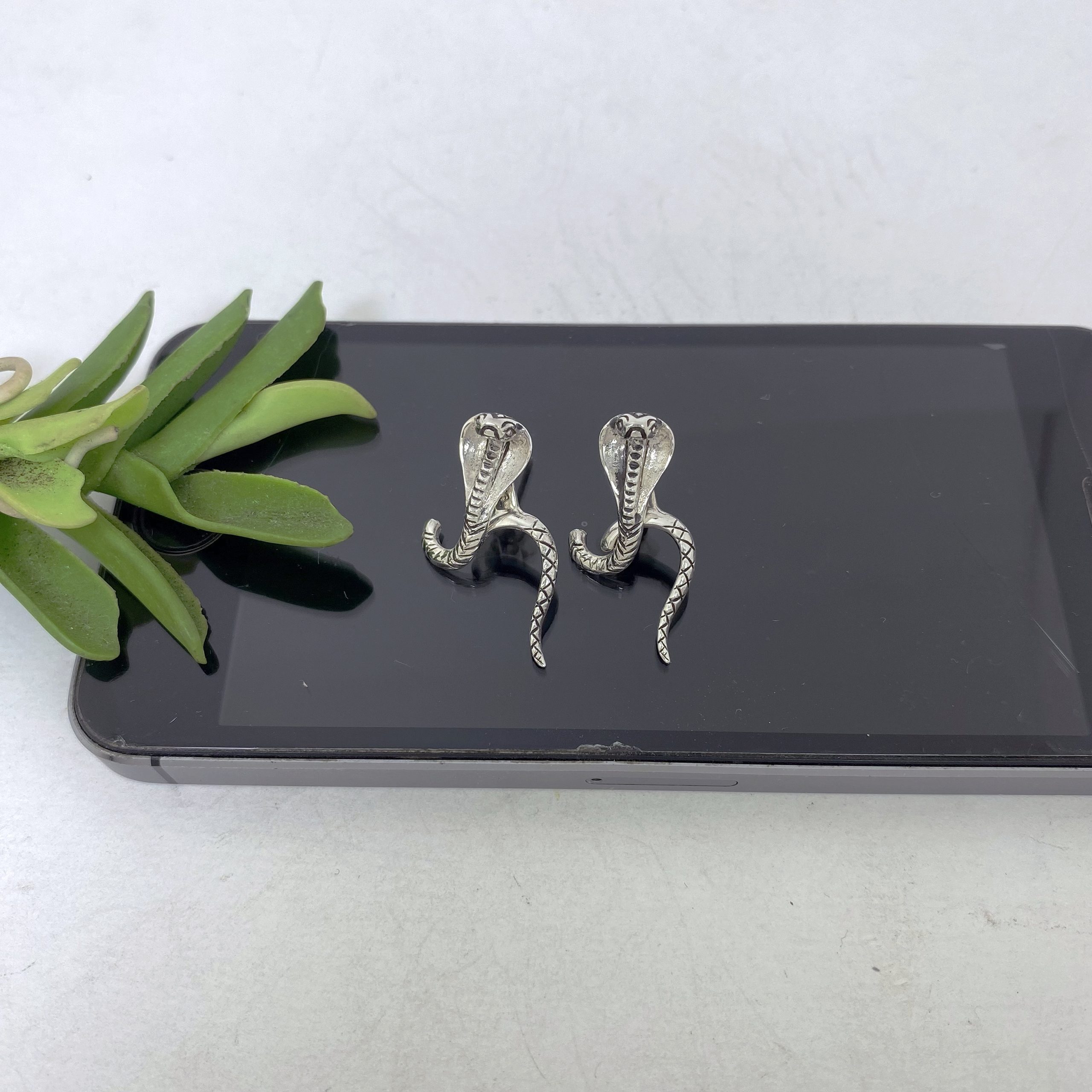 King Cobra Earring Jackets | 925 Sterling Silver Handmade Snake Earrings | Sup Silver - Image 12