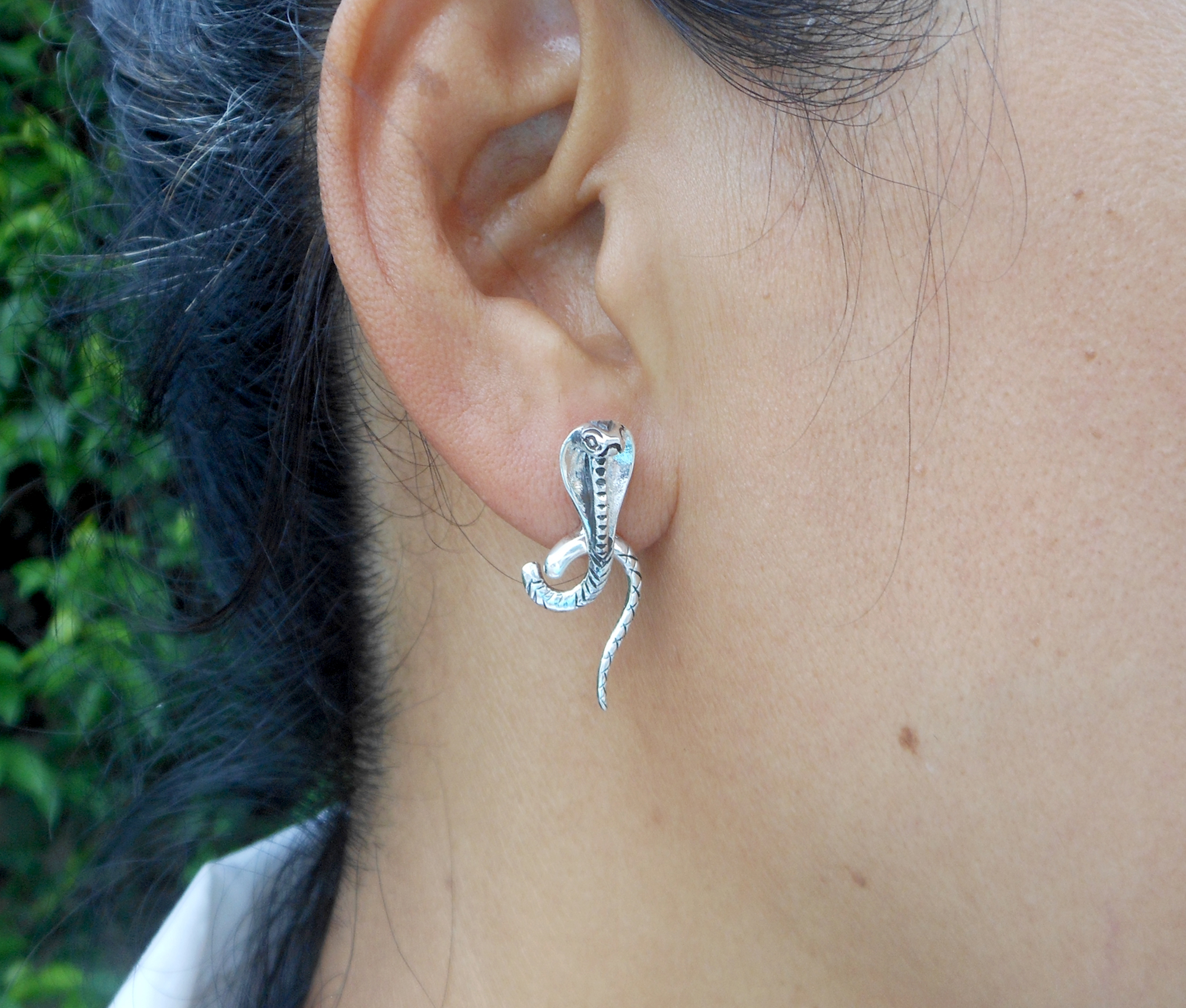 King Cobra Earring Jackets | 925 Sterling Silver Handmade Snake Earrings | Sup Silver - Image 15