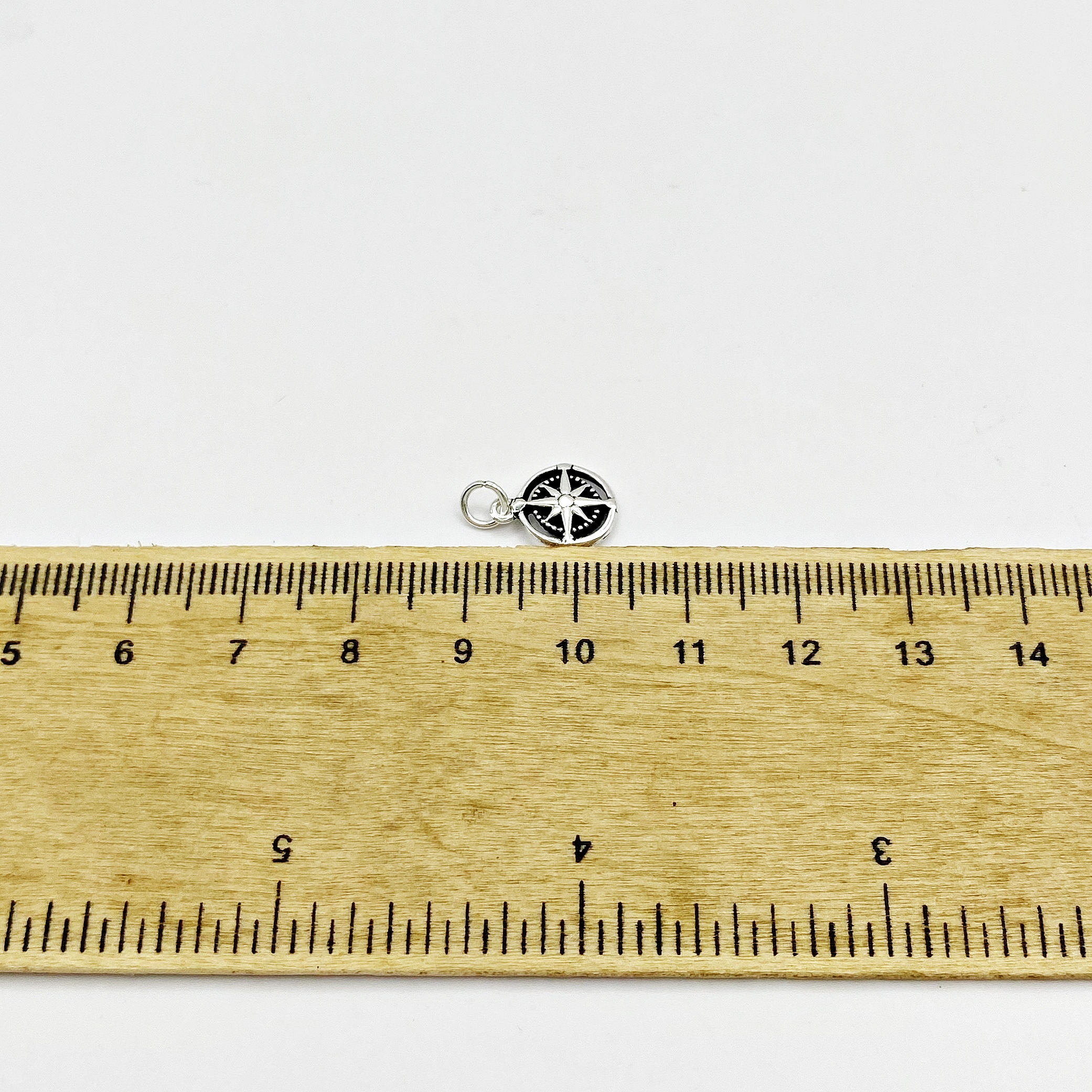 925 Sterling Silver Compass Rose Pendant | Handmade Minimalist Charm | Sup Silver - Image 10